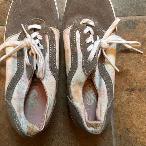 Vans Shoes - Vans Women’s Low-Top Suede and Canvas Sneakers in Taupe/Pastel